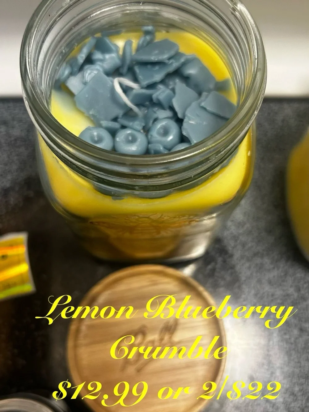 Floral Mason Jar Candle - Green